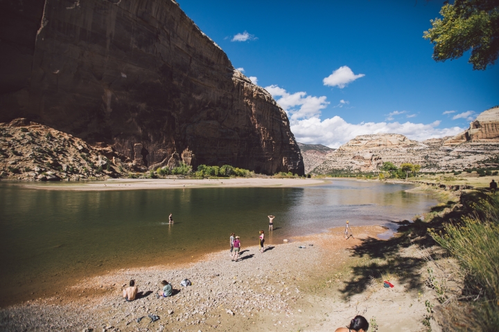 Students float in the Green River in Dinosaur National Monument’s Echo Park.