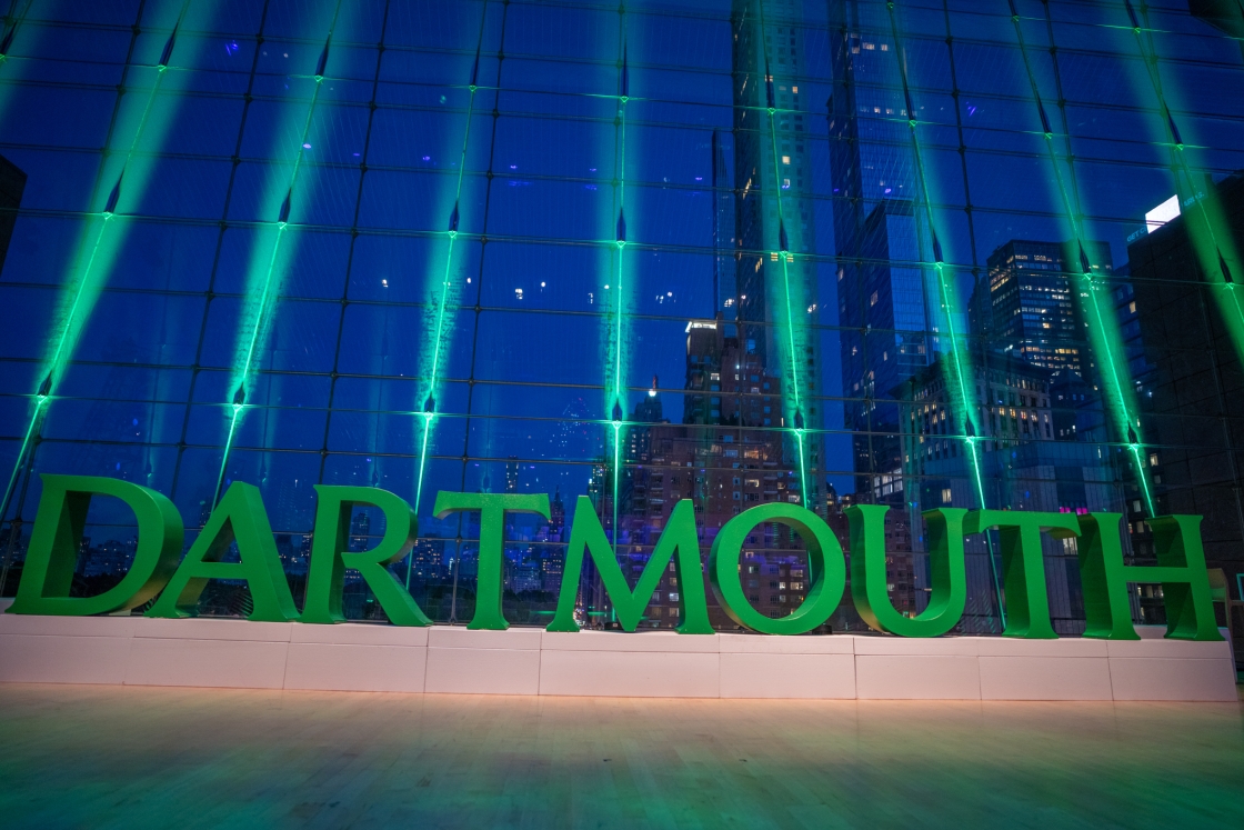 'Dartmouth' spelled out in front of a building