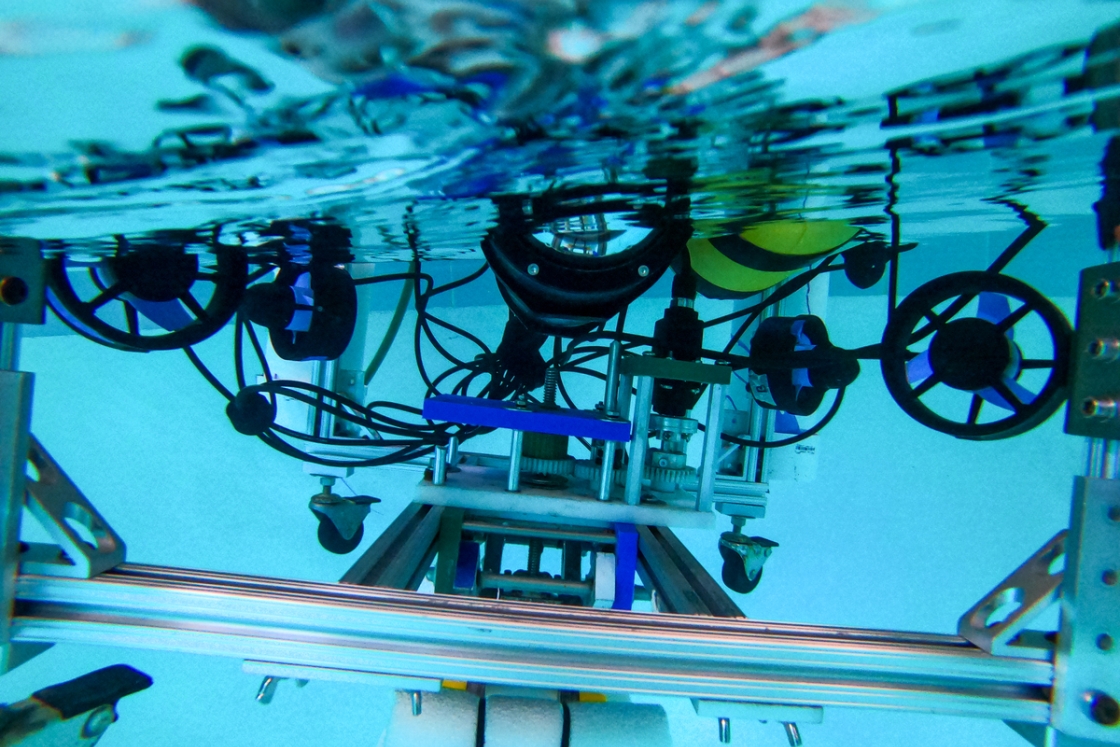 A robot underwater