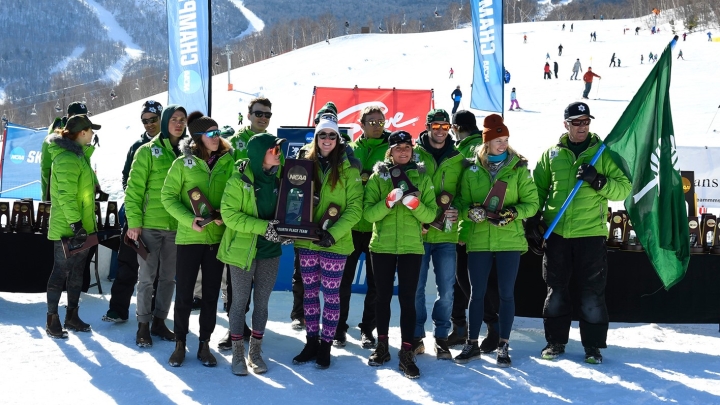 Dartmouth ski teams with trophy